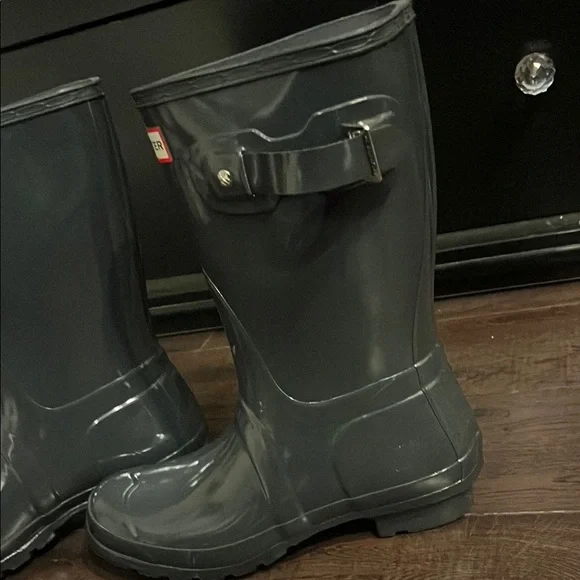 Hunter Gray Rain Boots - Picture 3 of 4